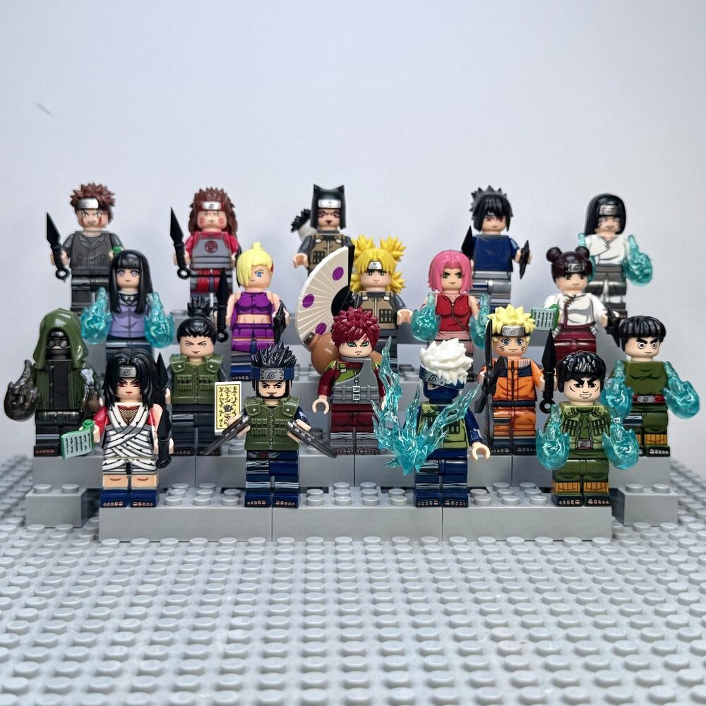 Naruto Custom Minifigure Mega Set – Team 7, Team 8, Team 10 & More (19pcs)